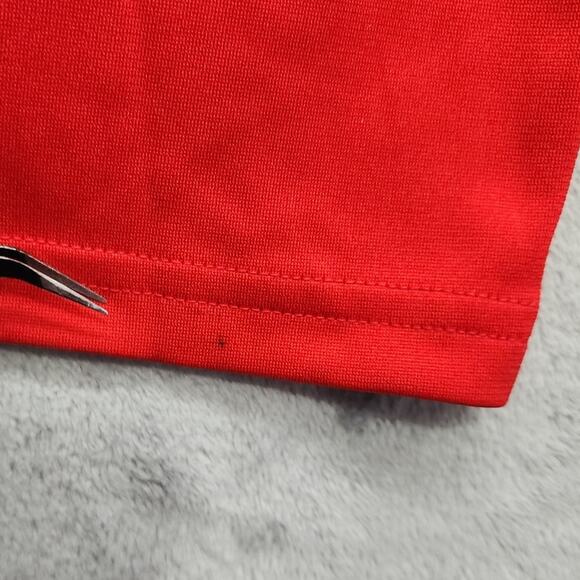 NEW Under Armour Pants Womens S Red White UA Knit Warm Up Team Zip Ankle Gym - Picture 4 of 16